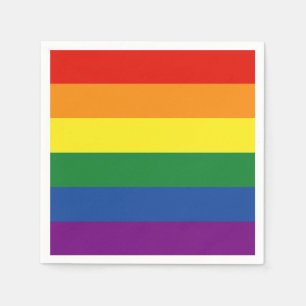 Gay Pride-Regenbogen-Flagge Serviette
