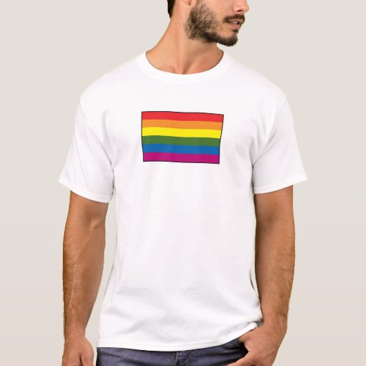 Gay Pride-Regenbogen-Flagge T-Shirt (Vorderseite)