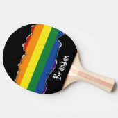 Gay Pride-Regenbogen-Flagge Tischtennis Schläger (Seitenansicht)