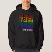 Gay Pride-Regenbogen-Flaggen-Stadt Tacomas Hoodie (Vorderseite)