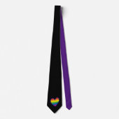 Gay Pride-Regenbogen-Flaggenherz Krawatte (Vorderseite)
