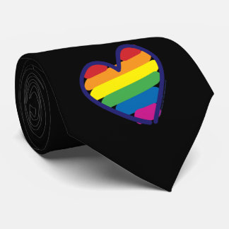 Gay Pride-Regenbogen-Flaggenherz Krawatte