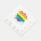 Gay Pride-Regenbogen-Flaggenherz Serviette (Ecke)