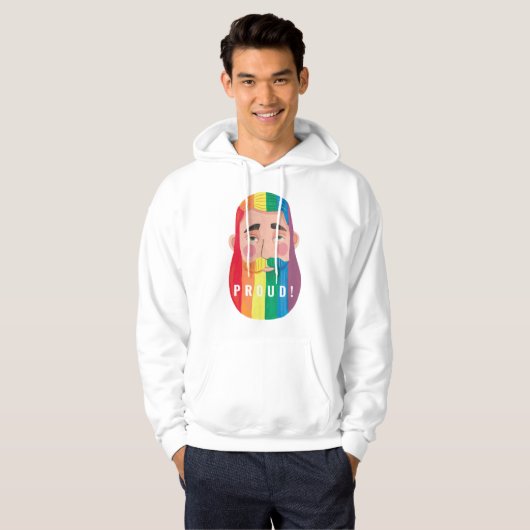 Gay Pride Regenbogen Geschlechterflaggen Bärengesc Hoodie (Vorne ganz)