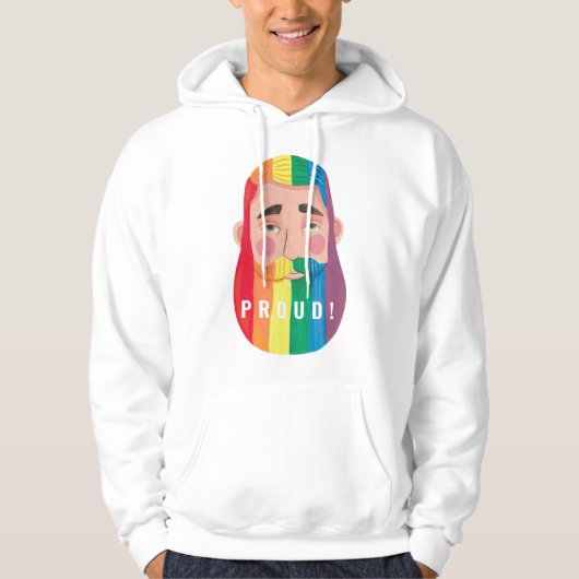 Gay Pride Regenbogen Geschlechterflaggen Bärengesc Hoodie (Vorderseite)