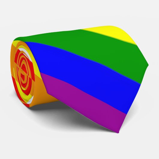 Gay Pride-Regenbogen-Hals-Krawatte Krawatte (Gerollt)