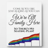 Gay Pride-Regenbogen-Hochzeitssymbol Fotoplatte (Vorderseite)