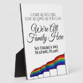 Gay Pride-Regenbogen-Hochzeitssymbol Fotoplatte (Seite)