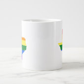 Gay Pride| Regenbogen Jumbo-Tasse (Vorderseite)