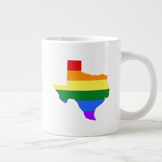 Gay Pride| Regenbogen Jumbo-Tasse (Rechts)