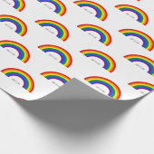 Gay Pride Regenbogen mit dem Text "Liebe ist Liebe Geschenkpapier (Ecke)