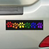 Gay Pride-Regenbogen Pawprints Autoaufkleber (Auf Auto)