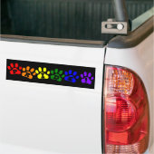 Gay Pride-Regenbogen Pawprints Autoaufkleber (Auf Lkw)