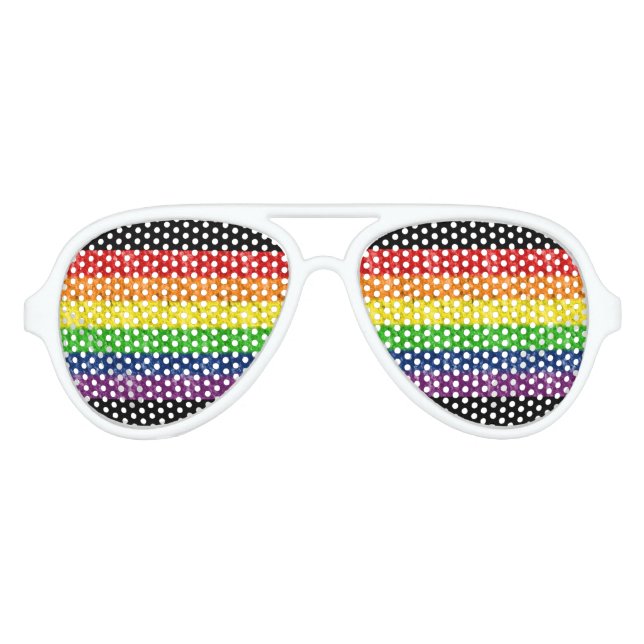 Gay Pride Regenbogen Sonnenbrille (Vorderseite)