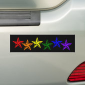 Gay Pride-Regenbogen-Sterne Autoaufkleber (Auf Auto)