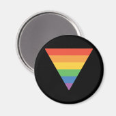 Gay Pride-Regenbogendreieck Magnet (Vorderseite/Rückseite)