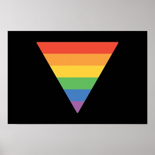 Gay Pride-Regenbogendreieck Poster (Vorne)