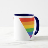 Gay Pride-Regenbogendreieck Tasse (VorderseiteRechts)