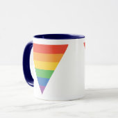 Gay Pride-Regenbogendreieck Tasse (Vorderseite Links)