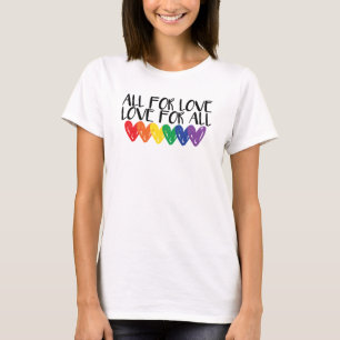 Gay Pride Regenbogenfahnen Herzen für Liebe lgbtq T-Shirt