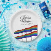 Gay Pride-Regenbogenfahnen Hochzeitspapier-Teller Pappteller (Party)