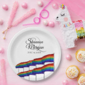 Gay Pride-Regenbogenfahnen Hochzeitspapier-Teller Pappteller (Party)