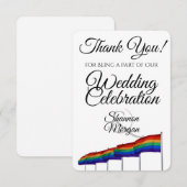 Gay Pride-Regenbogenfahnen Hochzeitszertifikat Dankeskarte (Vorne/Hinten)