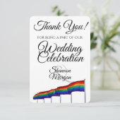 Gay Pride-Regenbogenfahnen Hochzeitszertifikat Dankeskarte (Stehend Vorderseite)