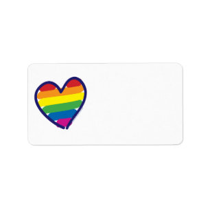 Gay Pride-Regenbogenfarben Adressaufkleber