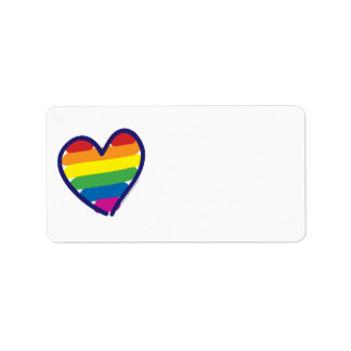 Gay Pride-Regenbogenfarben Adressaufkleber