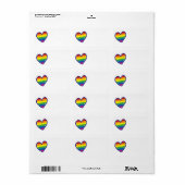 Gay Pride-Regenbogenfarben Adressaufkleber (Vorne)