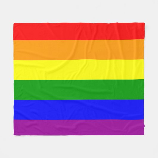 Gay Pride-Regenbogenfarben Fleecedecke (Vorderseite (Horizontal))