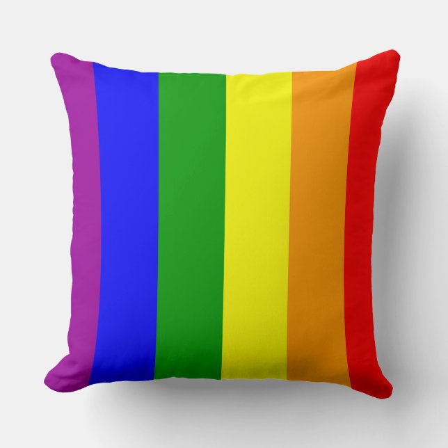 Gay Pride-Regenbogenfarben Kissen (Vorderseite)