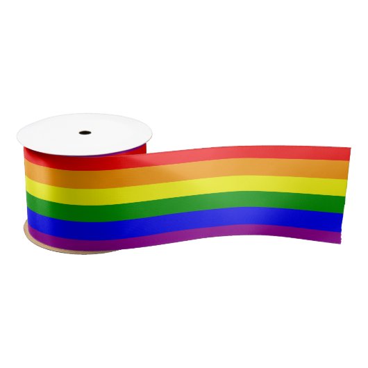Gay Pride-Regenbogenfarben Satinband (Spule)