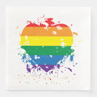 Gay Pride-Regenbogenfarben Serviette