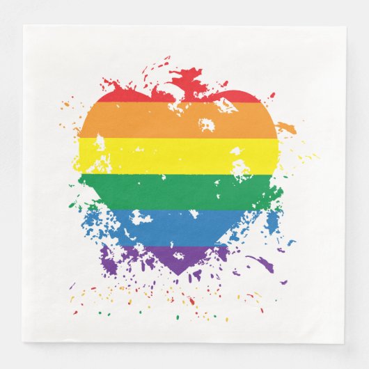 Gay Pride-Regenbogenfarben Serviette (Vorderseite)
