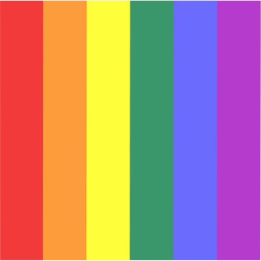 Gay Pride-Regenbogenflagge Aufkleber (Vorderseite)