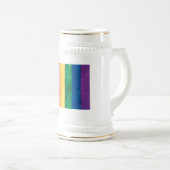 Gay Pride-Regenbogenflagge Bierglas (VorderseiteRechts)