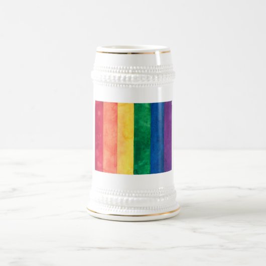 Gay Pride-Regenbogenflagge Bierglas (Mittel)