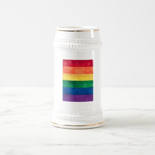 Gay Pride-Regenbogenflagge Bierglas (Mittel)