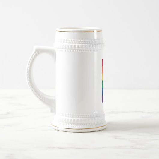 Gay Pride-Regenbogenflagge Bierglas (Links)