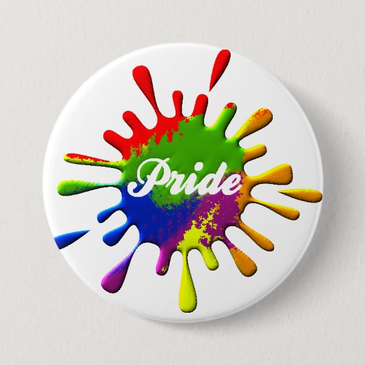 Gay Pride-Regenbogenflagge Button (Vorderseite)