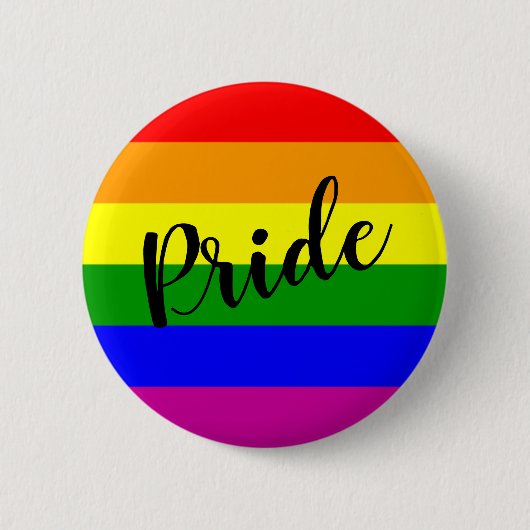 Gay Pride-Regenbogenflagge Button (Vorderseite)