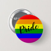 Gay Pride-Regenbogenflagge Button (Vorne & Hinten)
