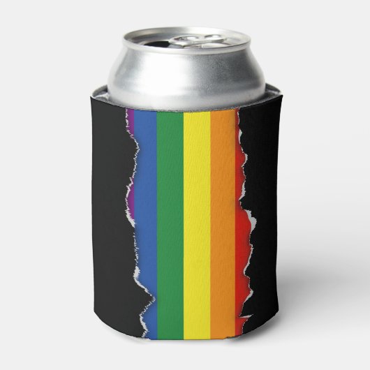 Gay Pride-Regenbogenflagge Dosenkühler (Kanne Vorderseite)