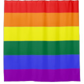 Gay Pride-Regenbogenflagge Duschvorhang (Vorderseite)