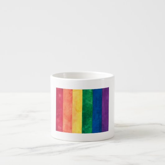 Gay Pride-Regenbogenflagge Espressotasse (Vorderseite)