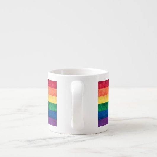 Gay Pride-Regenbogenflagge Espressotasse (Rückseite)