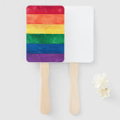 Gay Pride-Regenbogenflagge Fächer (Vorne und Hinten)