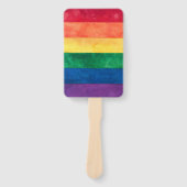 Gay Pride-Regenbogenflagge Fächer (Vorderseite)